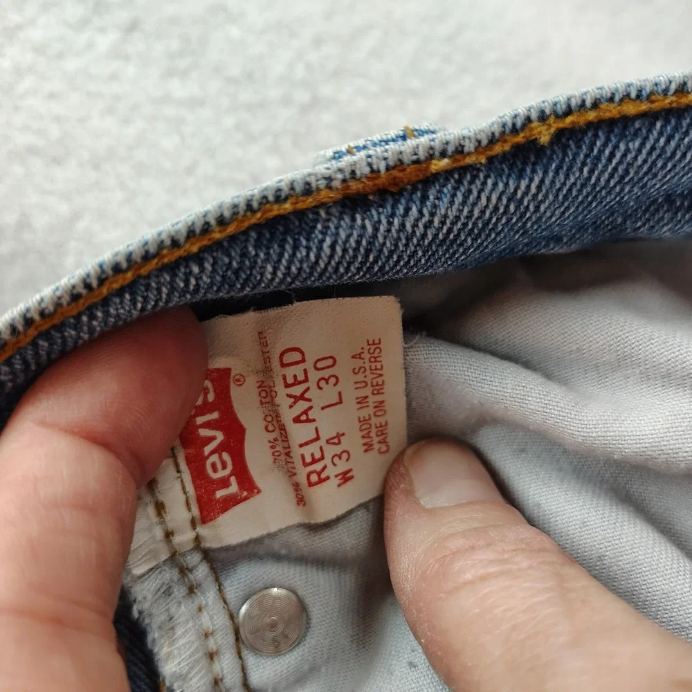 Vintage 80s Levis 530 Mens 34x29* Relaxed Fit Denim Jeans Pants Blue Made in USA